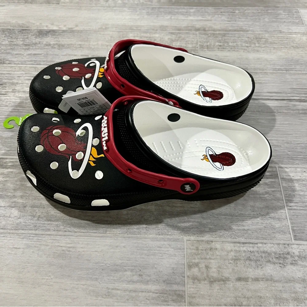 Crocs NBA Miami Heat Classic Clogs Men Size 12‎ 208861-001 NEW